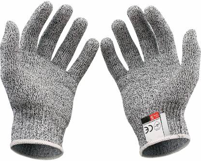 Wishpool Cut Resistant Gloves - High Performance Level 5 Protection, Food Grade FREE SIZE Synthetic  Safety Gloves