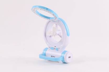 VibeX ® 3 in 1 LED Portable Rechargeable Battery Fan Light Eye-protection Desk Lamp Flashlight Advance-Type-010 Led Light, USB Fan