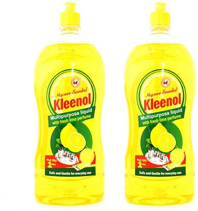 Mysore Sandal KLEENOL MULTIPURPOSE LIQUID CLEANER 1LITRE (PACK OF 2) (FOR UTEUSLS, FLOOR, GENUAL PURPOSE) Multi-Fragrance Liquid Detergent