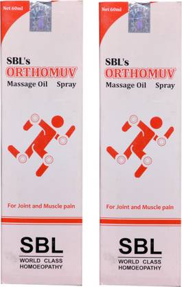 SBL ORTHOMUV MASSAGE OIL SPRAY-FOR JOINTS & MUSCLE PAIN(PACK OF 2)
