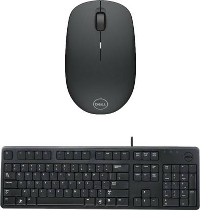DELL Multimedia Keyboard - KB212-Wireless Mouse-WM126_ Black Combo Set