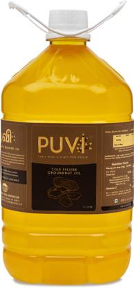 Puvi Cold Pressed Peanut (Virgin, Chekku/Ghani) Groundnut Oil Plastic Bottle