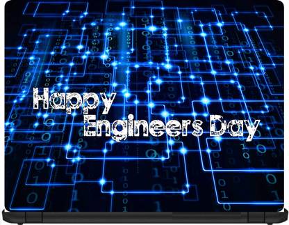VGTECH Happy Engineers Day Wishes Electronics Engineering Pcb Hd Vinyl Reusable Laptop Skin Compatible for 15.6 inch