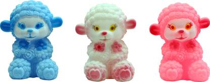 ODDEVEN Soft Bath Toy Chu Chu Toys - Set Of 3 Multi-Colors Bath Toy