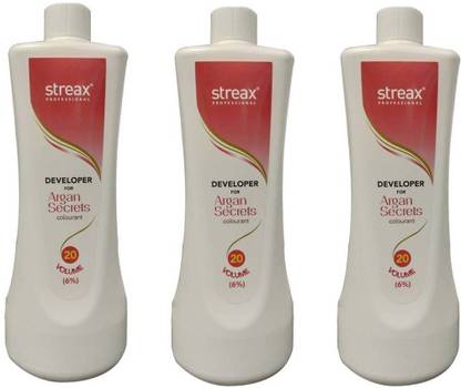 Streax Developer 20 Volume 6% (250 ml) (pack of 3) , white