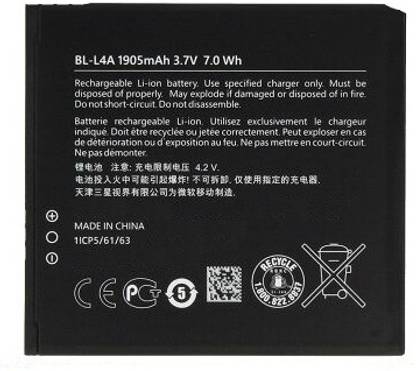 Pacificdeals Mobile Battery For  Nokia Lumia 535 ( BL-L4A ) - 1905mAh