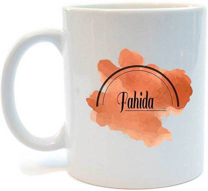 Juvixz Name Fahida Printed Ceramic Coffee Ceramic Coffee Mug