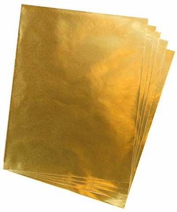 Hygloss Products Metallic Foil Paper Sheets - 10 X 13 Inch, 50 Sheets - Gold