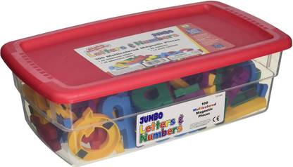 School Smart Jumbo Magnetic Letters And Numbers - 2 1/2 Inches - Set Of 100 - Multiple Colors