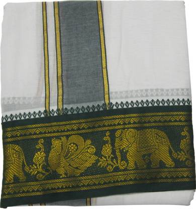 सर्त 9X5 Cotton Dhoti पुरुषों के लिए सॉलिड धोती