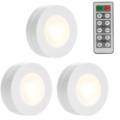 Litake Wireless LED Puck Lights, Dimmable Closet Lights Battery Operated with Remote Control, Kitchen Under Cabinet LED Lighting, 4000K Natural White - 3 Pack 100 hrs Lantern Emergency Light