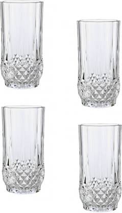 Amicus (Pack of 4) Premium HI Ball Hongli 255 ml 4 Pieces Glass Set Water/Juice Glass