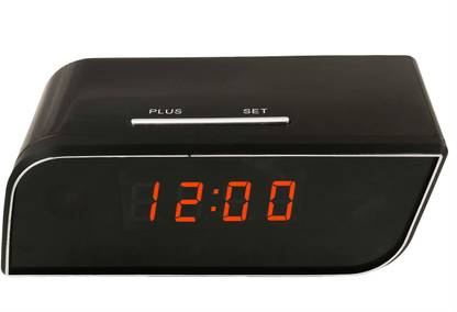 Zahuu Table Alarm Clock Motion Detection Night Vision Spy Camera Security Camera