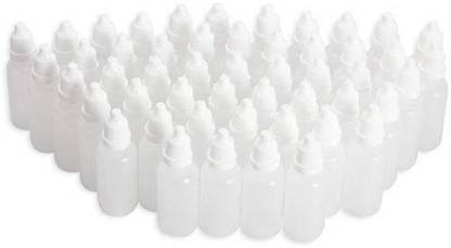 DIY Crafts Plastic Empty Squeezable Dropper Bottles with Cap, 15ml(Pack of 50 pc) 15 ml Bottle