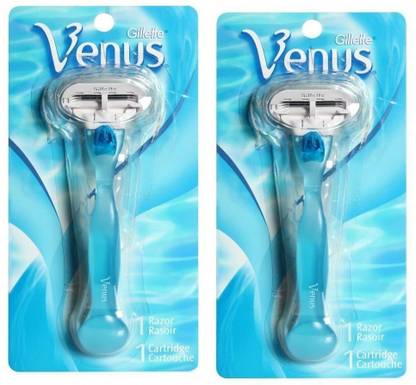 Gillette New Venus,Glide Strip With ALOE Extracts (Pack of 2) Hair Removal Razor for Women, Women