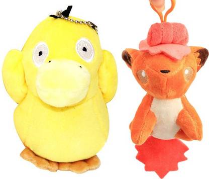 smart anime buy Vulpix And Psyduck Set Of 2 Pcs. Pokemon GO Pokeball 12-15 Cms. Soft toy Plush Stuffed Toy  - 15 cm