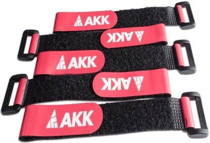 Akk 5 Pack Lipo Battery Straps 20Mm X 220Mm Non-Slip Camera Straps Electronics Straps For Fpv Rc Quadcopter Drone- Red