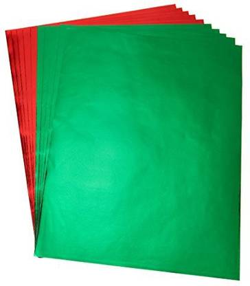 Hygloss Metallic Foil Paper, 10 Sheets Red And Green