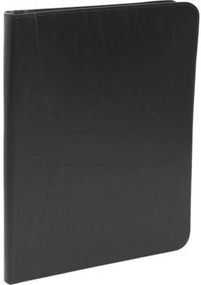 Royce Leather Executive Convertible Zippered Writing Portfolio Organizer (748-Black-9), Black