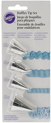 WILTON Decorating Tip Set 4/Pkg-Ruffles - #125, 102, 100 & #86