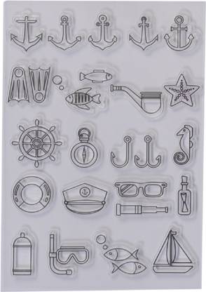 पोनी Clear Rubber Stamp, Used in Textile & Block Printing, Card & Scrap Booking Making (SEA Design)