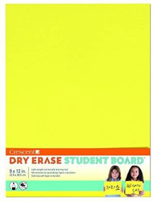 Crescent Cardboard Yellow Dry Erase Student Board