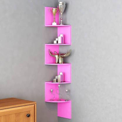 HomEnrich Engineered Wood Open Book Shelf