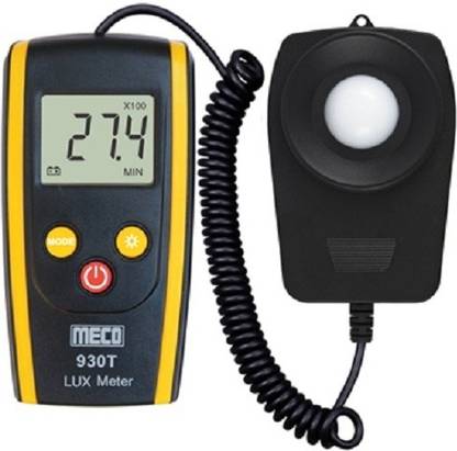 Meco 930T Digital Lux Meter with Flexible Sensor and Calibration Certificate Thermometer