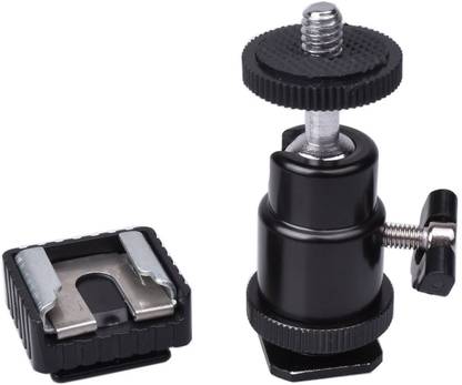 SHOPEE Camera Tripod LED Light Flash Bracket Camera Holder Mount 1/4 Hot Shoe Adapter Cradle Ball Head (with Cold Shoe) Flash Shoe Adapter