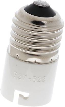 SHOPEE E27 to B22 Screw Base Socket Plastic Lamp Holder Light Bulb Adapter (White) Plastic Light Socket