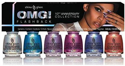 CHINA GLAZE Nail Lacquer Omg Flashback Collection Mini Kit 6Pcs Multicolor