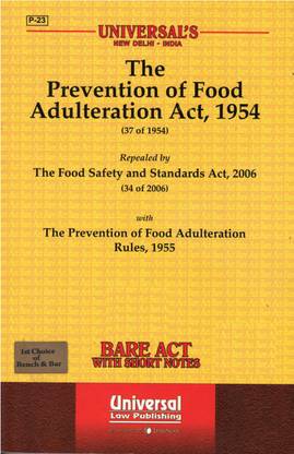 Prevention Of Food Adulteration Act,1954