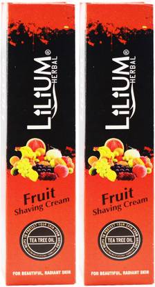 LILIUM Herbal Fruit Shaving Cream Pack of 2