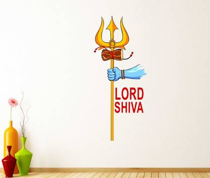 fuzzy 95 cm Lord Shiva Self Adhesive Sticker