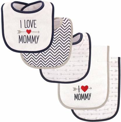 Luvable Friends Bib And Burp Cloth Set Boys Love Mommy