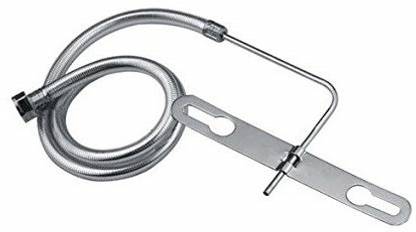 Rishikansh BATHROOM JET SPRAY AMERICAN 001 REGULAR WITH 1.5 MTR PIPE OF PLASTIC. COLOR SILVER. PACK OF 1 Bidet Nozzle