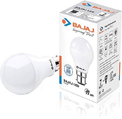 BAJAJ 7 W Basic Round Plug & Play Bug Light Bulb