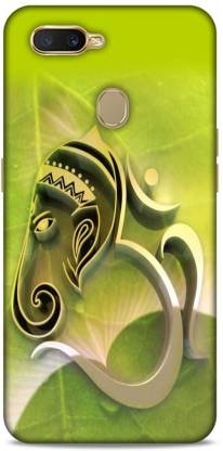 MAPPLE Back Cover for Oppo A7 (Lord Ganesh with Om)