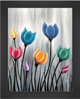 PERFECT Flowers Modern art Canvas 13.5 inch x 10.5 inch Painting