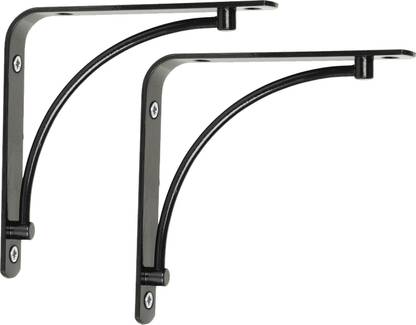 DECOHOME Arch Black Shiny 14.5 cm x 14.5 cm Shelf Bracket