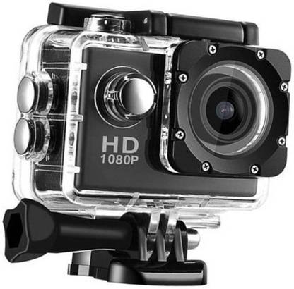 Buy Genuine HD 1080P Sports Camera with Rechargeable Batteries up to 32GB SD Card Compatible with Android, iOS Sports and Action Camera