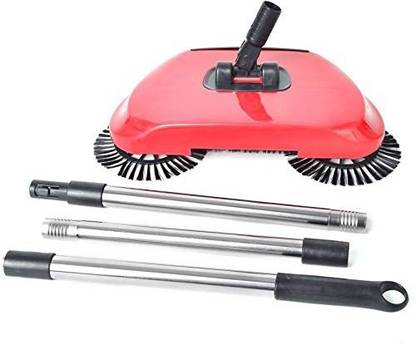 ट्रू शॉप ™ Magic Broom Sweeping Machine Hand Push Plastic Household Broom Set Sweeper Dustpan Vacuum Artifact Floor Home Cleaner नायलॉन ड्राई झाडू