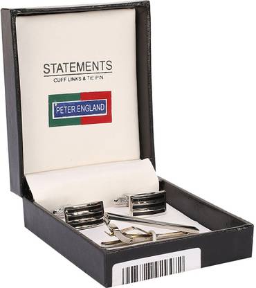PETER ENGLAND Brass Cufflink & Tie Pin Set