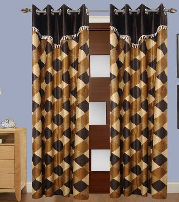 Achintya 214 cm (7 ft) Polyester Door Curtain (Pack Of 2)