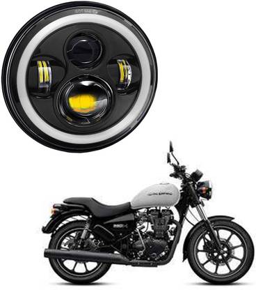 RWT Full Ring Round LED Headlight-707 Headlight Motorbike LED for Royal Enfield (12 V, 75 W)