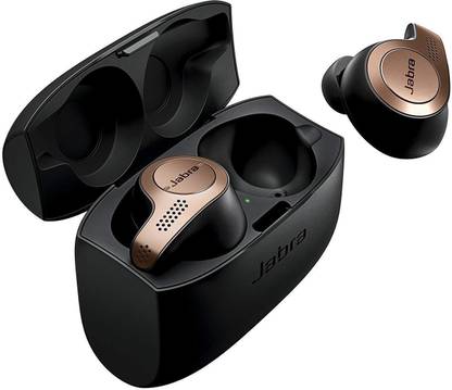 (Refurbished) Jabra Elite 65t True Wireless Earbuds with Charging Case Bluetooth Headset with Mic