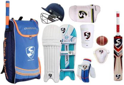 SG Comfipak Complete Cricket Kit with Spordy Ball Size-4 Cricket Kit