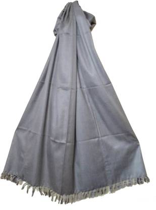 U P Khadi and Handloom Wool Blend Solid Men Shawl
