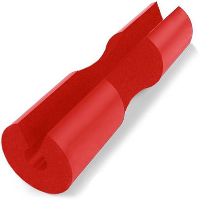 FITSY Foam Barbell Squat Pad for Standard and Olympic Bar - Red Back / Lumbar Support