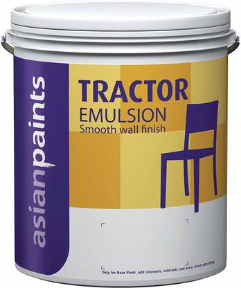 ASIANPAINTS Asian Paints Tractor Emulsion Smooth Wall Finish 20Ltr WHITE Emulsion Wall Paint
